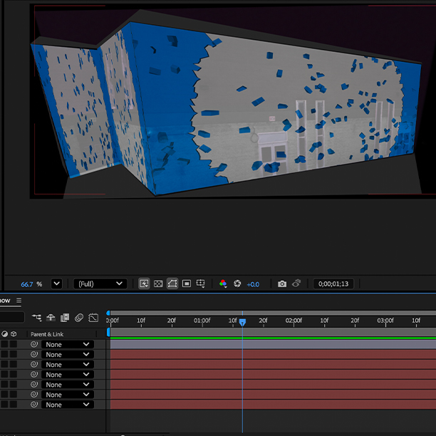 Exploring projection mapping and how to implememnt it onto real-world spaces through Adobe After effects
