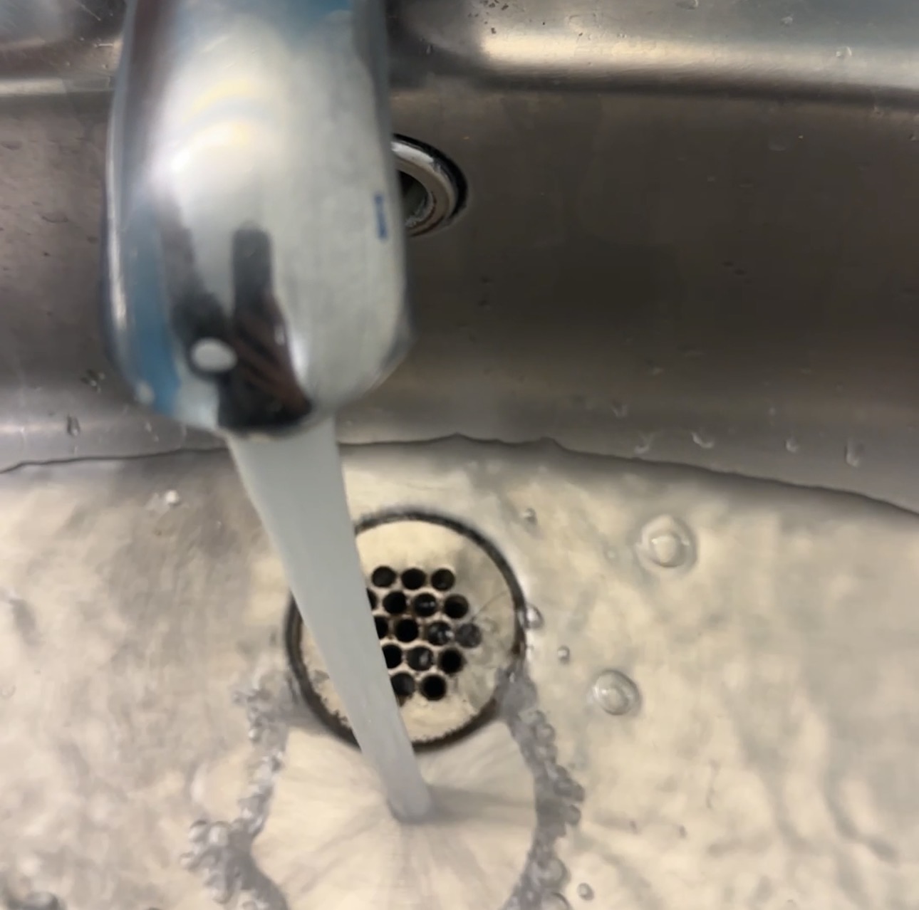 recording of a running sink in the campus washrooms